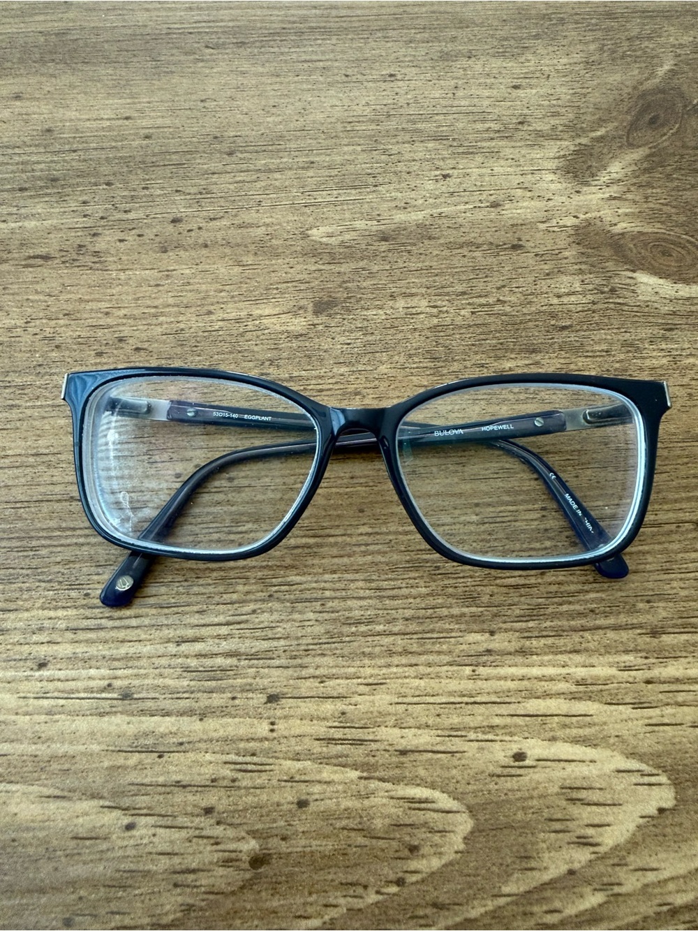Bulova Eyeglasses, Frames Only, Hopewell Eggplant, 53-15-140, Plastic